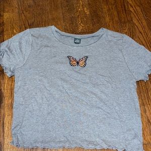Gray Butterfly T-shirt